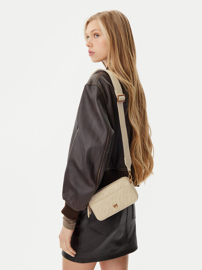PINKO Torebka PINKO Camera Bag Mini PE 25 PLTT 104292 A1YB Beżowy