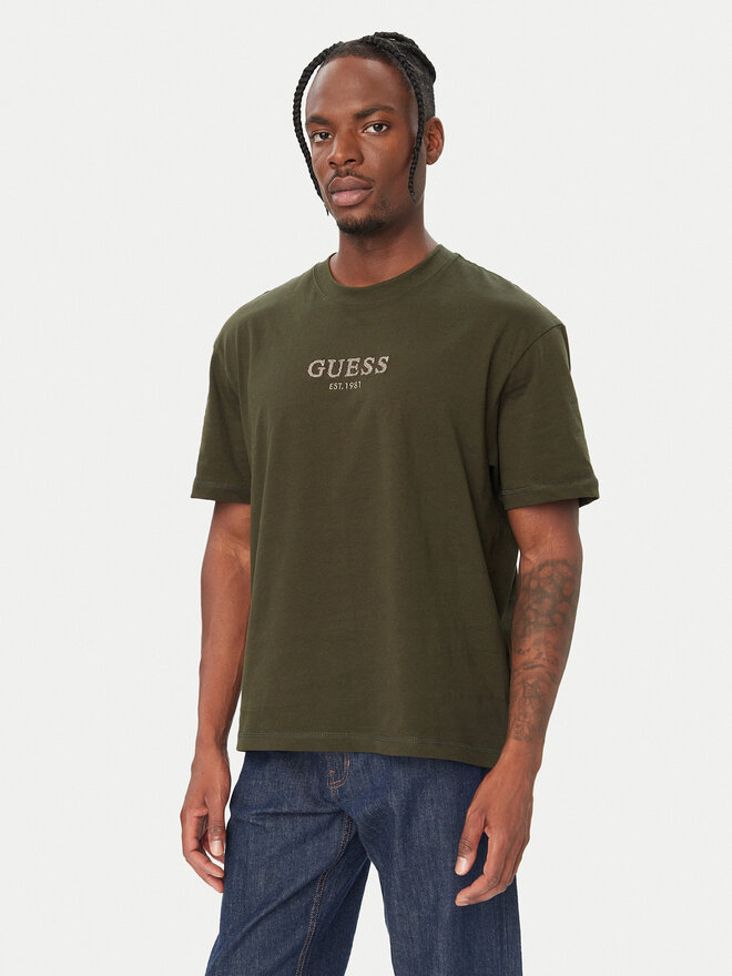 Guess Guess T-Shirt M6BI55 K6192 Dunkelgrün Oversize