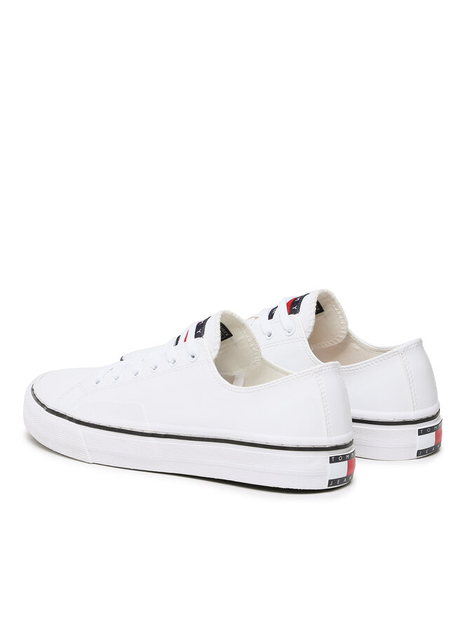 Tommy Jeans Πάνινα παπούτσια Tommy Jeans Lace Vulc Ess EM0EM01047 Λευκό