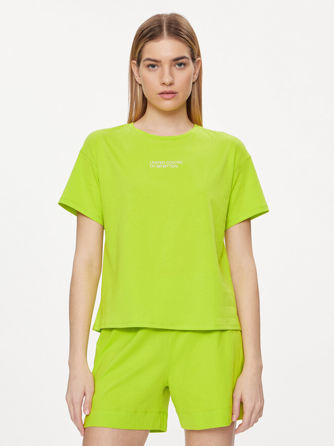 United Colors Of Benetton United Colors Of Benetton Pizsama felső 30963M04R Zöld Regular Fit