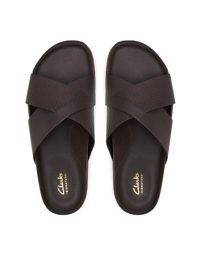 Clarks Παντόφλες Clarks Torford Cross 26180888 Καφέ