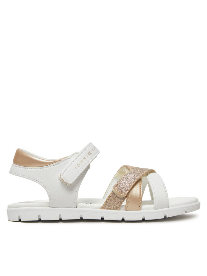 Tommy Hilfiger Sandały Tommy Hilfiger Velcro Sandal T1A2-33770-0273 S Biały