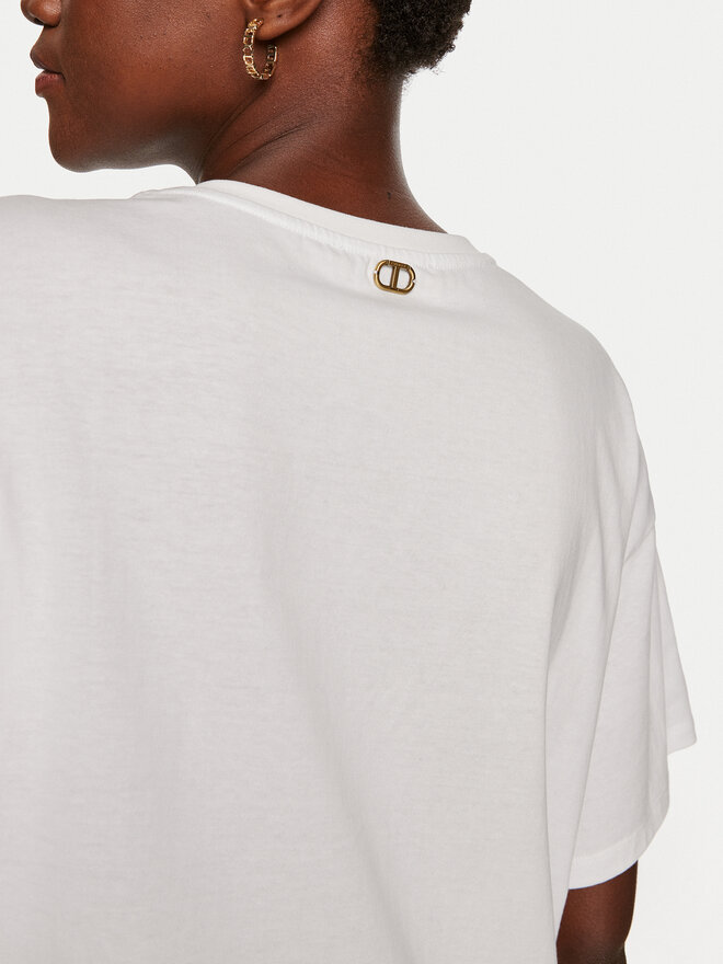 TWINSET TWINSET Camiseta 242TP2510 Blanco Loose Fit