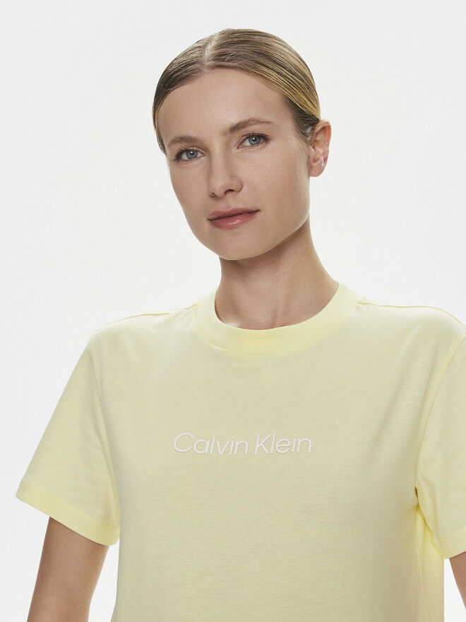 Calvin Klein Calvin Klein Camiseta Hero Logo K20K205448 Amarillo Regular Fit