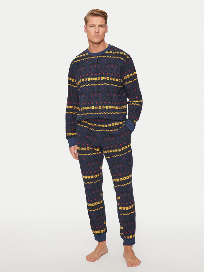 Jack&Jones Jack&Jones Pidžama 12268512 Tamnoplava Loose Fit