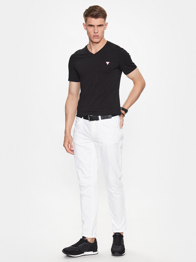 Guess Guess Marškinėliai M2YI32 J1314 Juoda Slim Fit