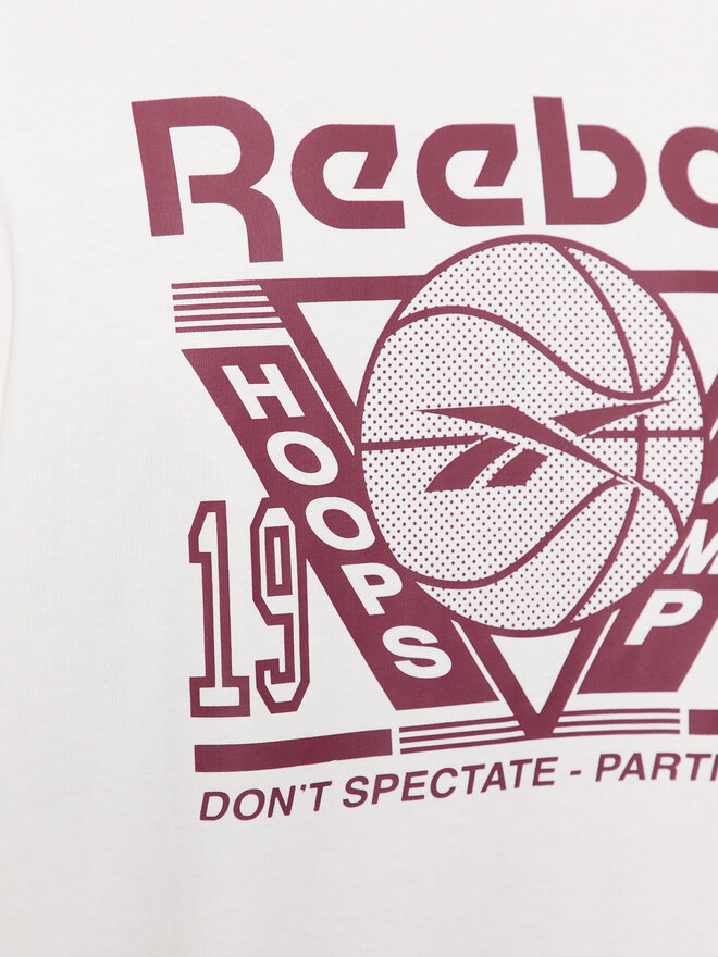 Reebok Reebok Marškinėliai Basketball IL4428 Balta Regular Fit