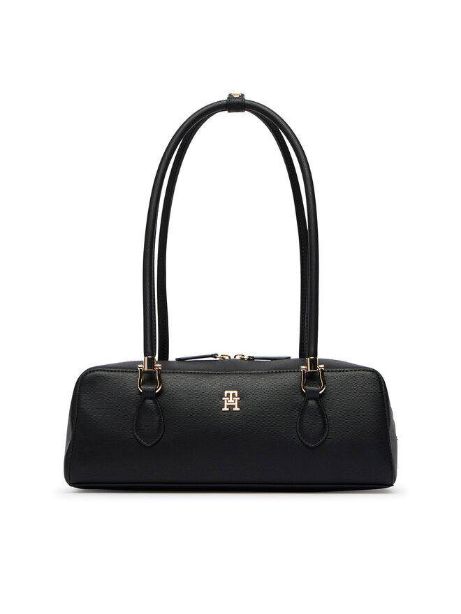 Tommy Hilfiger Handtasche Tommy Hilfiger Th Grace Shoulder Bag AW0AW18748 Schwarz
