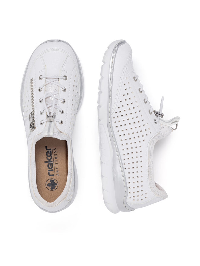 Rieker Sneakers Rieker L3296-82 Alb