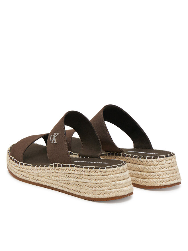 Calvin Klein Jeans Εσπαντρίγιες Calvin Klein Jeans Sporty Rope Mg Lth Webbing YW0YW01704 Καφέ