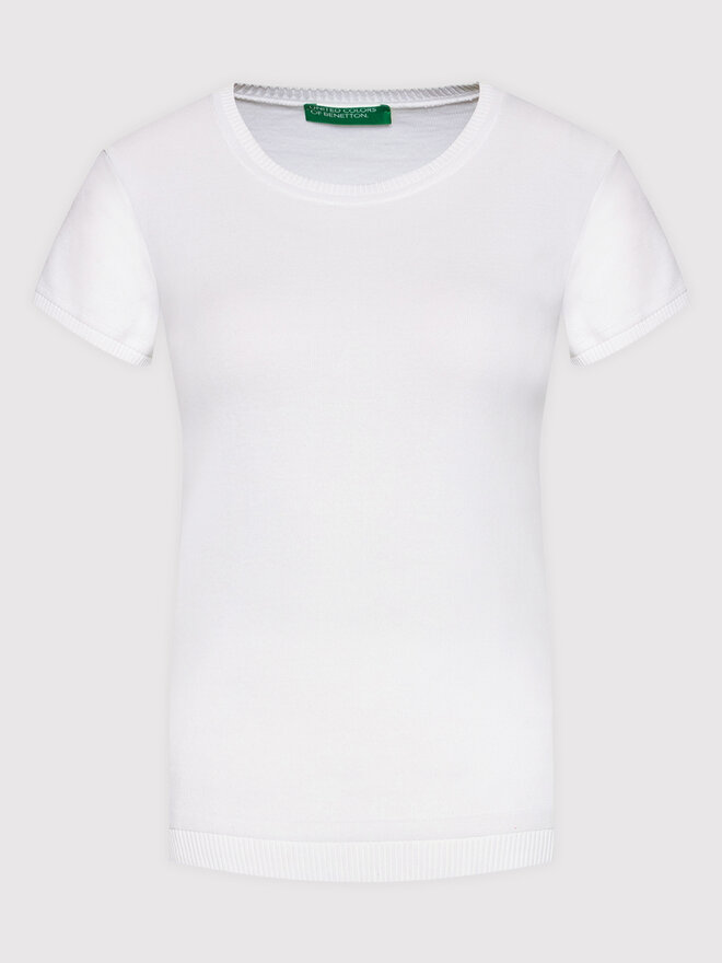 United Colors Of Benetton United Colors Of Benetton Marškinėliai 1091D1M10 Balta Regular Fit