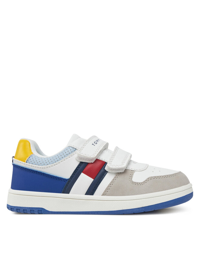 Tommy Hilfiger Sneakersy Tommy Hilfiger Flag Low Cut Velcro Sneaker T1X9-33844-1269 S Bílá
