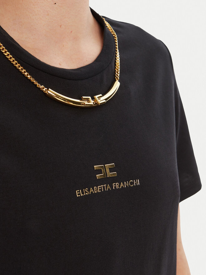 Elisabetta Franchi Elisabetta Franchi Camiseta MA-028-56E2-V240 Negro Regular Fit