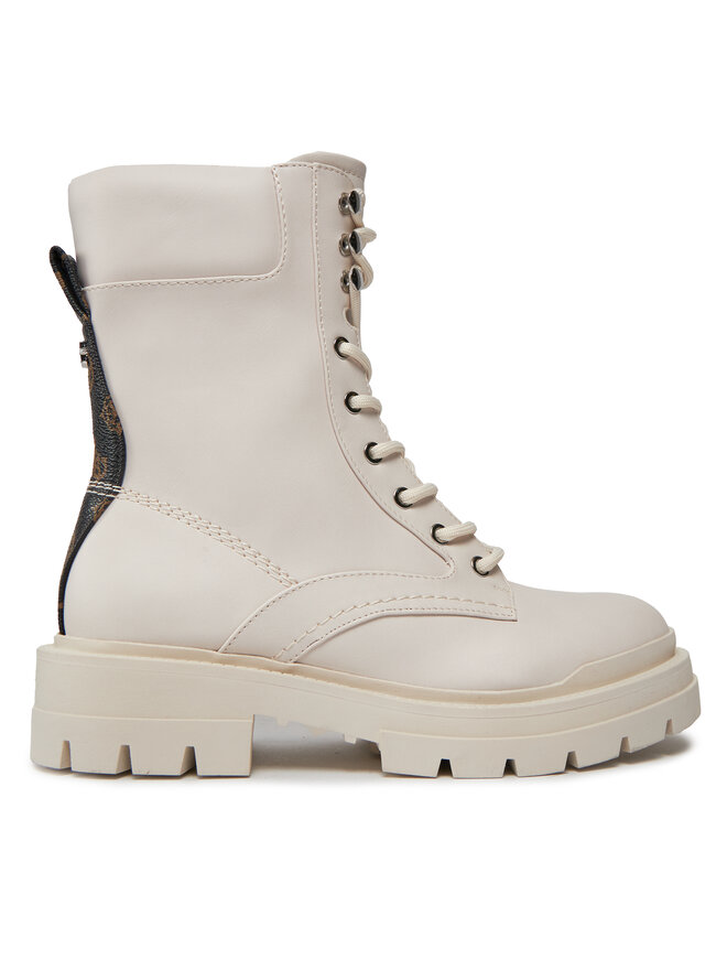 Guess Schnürstiefeletten Guess Obetter FL7OTT ELE10 Écru