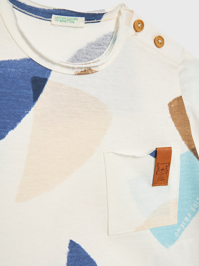 United Colors Of Benetton United Colors Of Benetton Футболка 3HVDA102C Білий Regular Fit