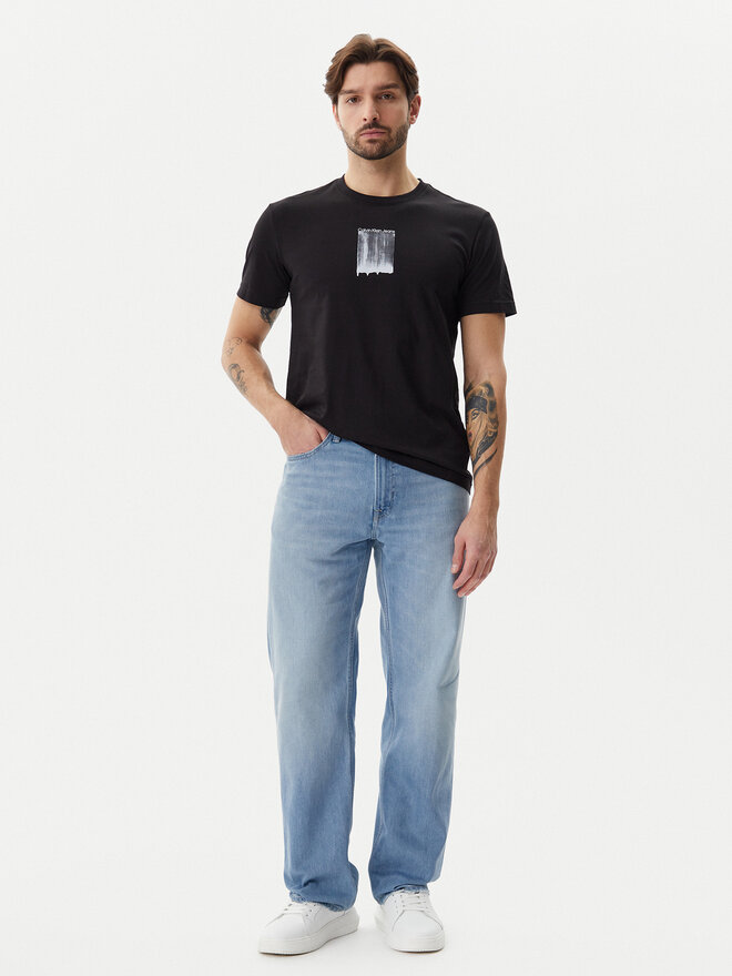 Calvin Klein Jeans Calvin Klein Jeans Camiseta Brush Stroke J30J327522 Negro Regular Fit