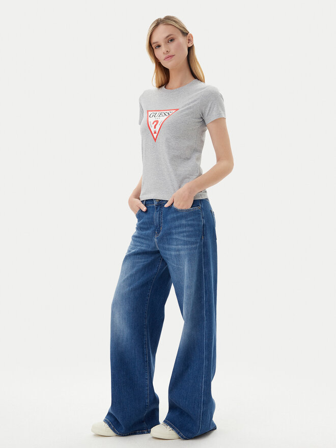 Guess Jeans Guess Jeans Футболка W4YI04 J1314 Сірий Slim Fit
