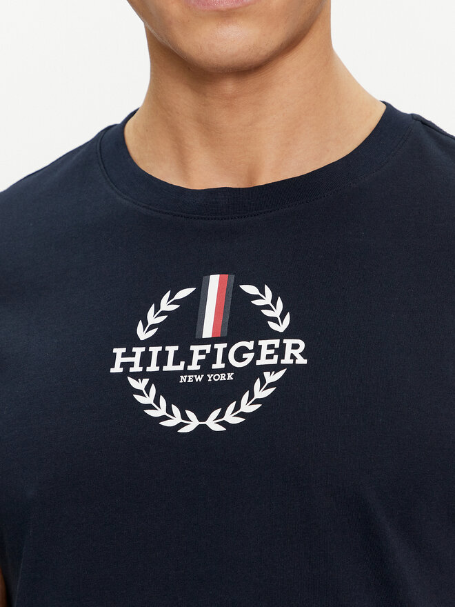 Tommy Hilfiger Tommy Hilfiger Marškinėliai Global Stripe MW0MW34388 Tamsiai mėlyna Regular Fit