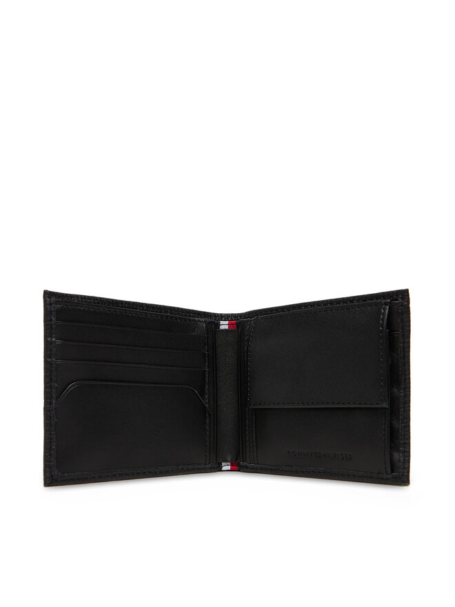 Tommy Hilfiger Große Herren Geldbörse Tommy Hilfiger Th Flag Cc & Coin AM0AM13709 Schwarz