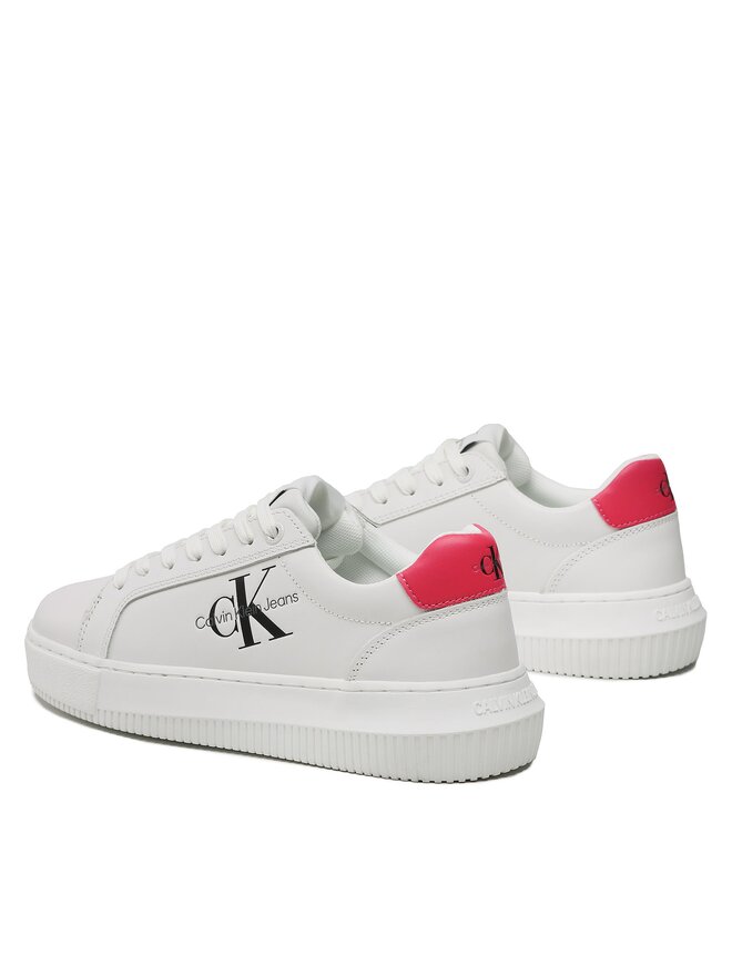 Calvin Klein Jeans Сникърси Calvin Klein Jeans Chunky Cupsole Laceup Mon Lth Wn YW0YW00823 Бял