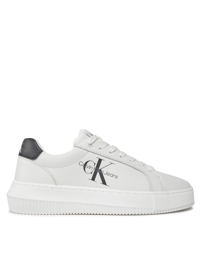 Calvin Klein Jeans Sneakersy Calvin Klein Jeans Chunky Cupsole Laceup Mon Lth Wn YW0YW00823 Biały