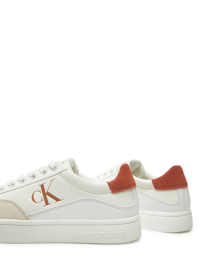 Calvin Klein Jeans Sneakersy Calvin Klein Jeans Classic Cupsole Laceup Low Lth YW0YW01668 Biały
