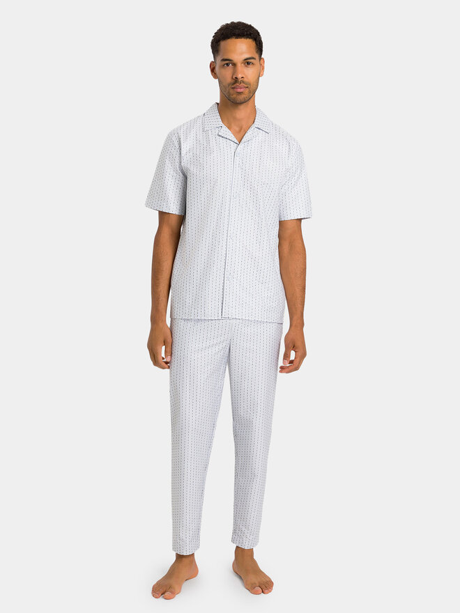 Hanro Hanro Πιτζάμα 75766 Λευκό Regular Fit