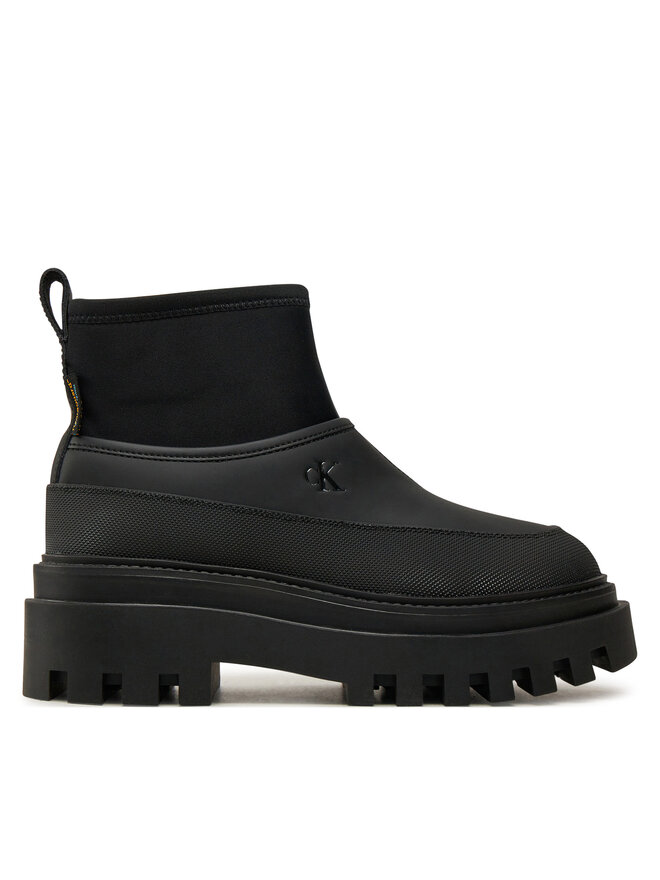 Calvin Klein Jeans Γαλότσες Calvin Klein Jeans Flatform Rainboot Low Mg R YW0YW01560 Μαύρο