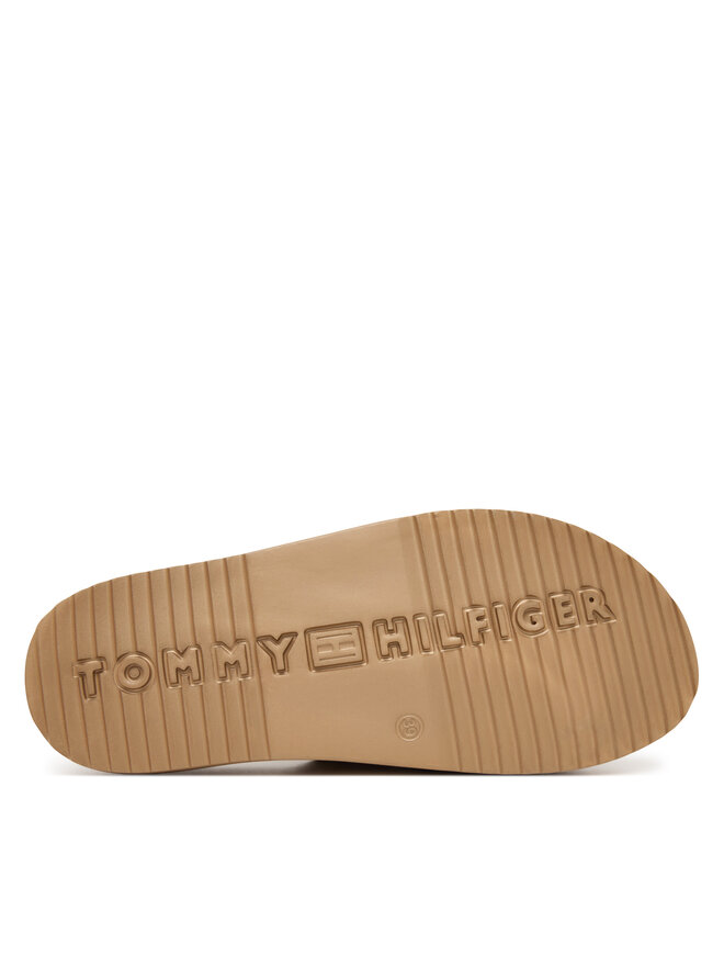 Tommy Hilfiger Pantoletten Tommy Hilfiger Double Strap FW0FW09114 Beige