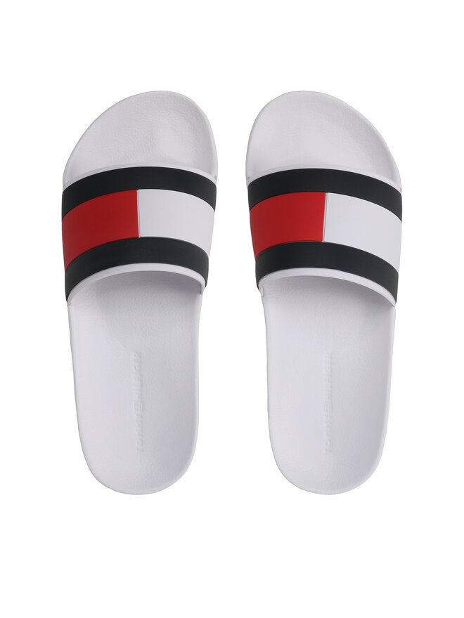 Tommy Hilfiger Klapki Tommy Hilfiger Rubber Th Flag Pool FM0FM04236 Biały