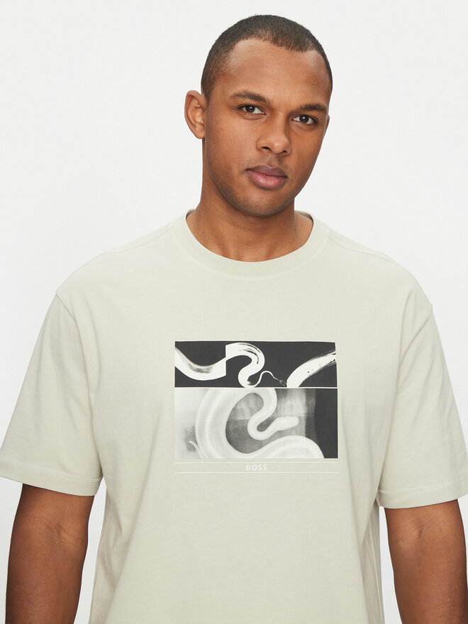BOSS BOSS Camiseta Barragan 50534919 Beis Relaxed Fit