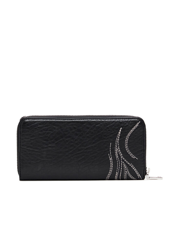 Desigual Голям дамски портфейл Desigual 25SAYP09 Черен