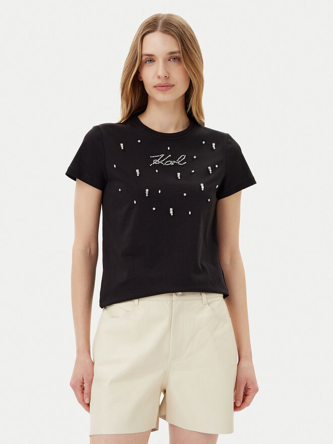 KARL LAGERFELD KARL LAGERFELD T-Shirt A2W17120 Μαύρο Regular Fit