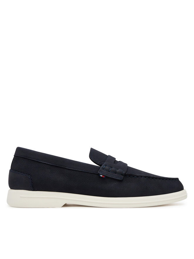 Tommy Hilfiger Μοκασίνια Tommy Hilfiger Nubuck P Loafer FM0FM05350 Σκούρο μπλε