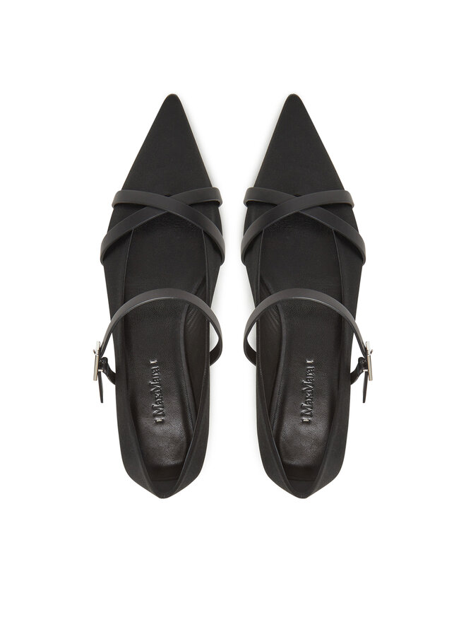 Max Mara Pantofi Max Mara Satinflat 2514521272600 Negru