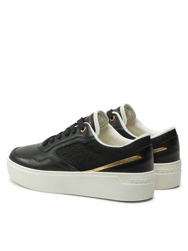 Tommy Hilfiger Zapatillas Tommy Hilfiger Platform Monogram Sneaker FW0FW08121 Negro