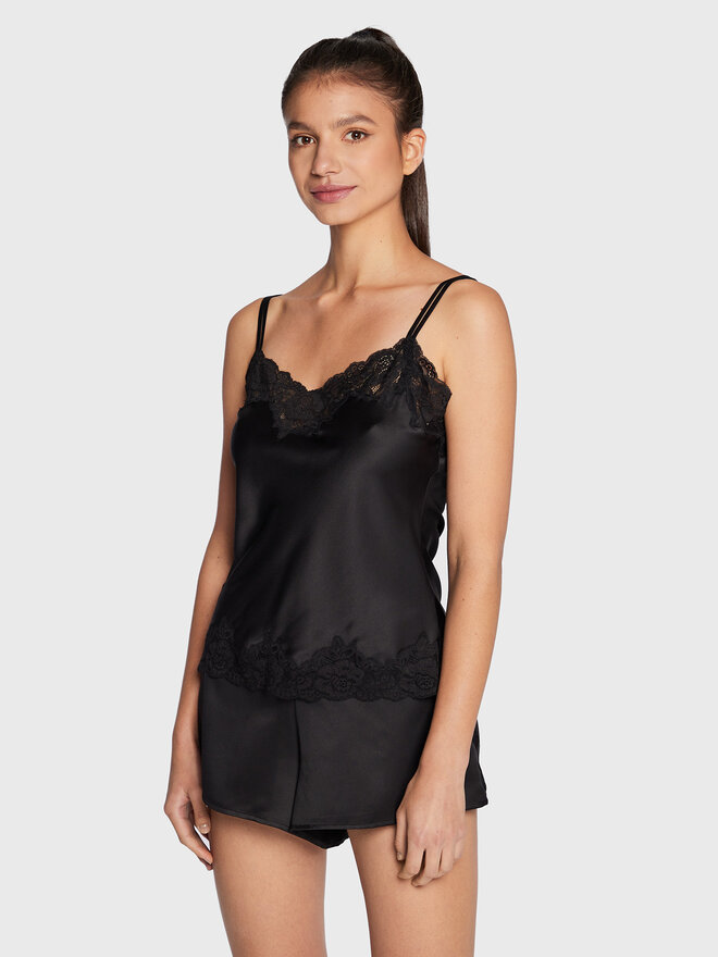 LAUREN RALPH LAUREN Lauren Ralph Lauren Pizsama ILN11684 Fekete Regular Fit