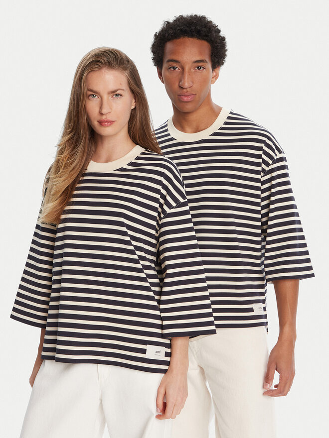 AMI PARIS AMI PARIS T-Shirt UTS056.JE0121 Dunkelblau Relaxed Fit