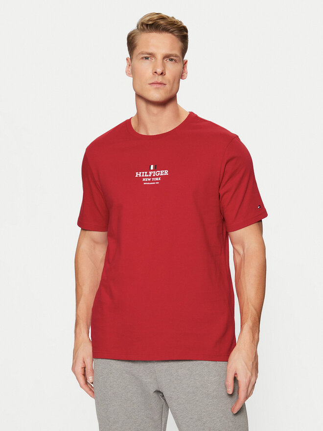 Tommy Hilfiger Tommy Hilfiger Marškinėliai MW0MW38980 Raudona Regular Fit