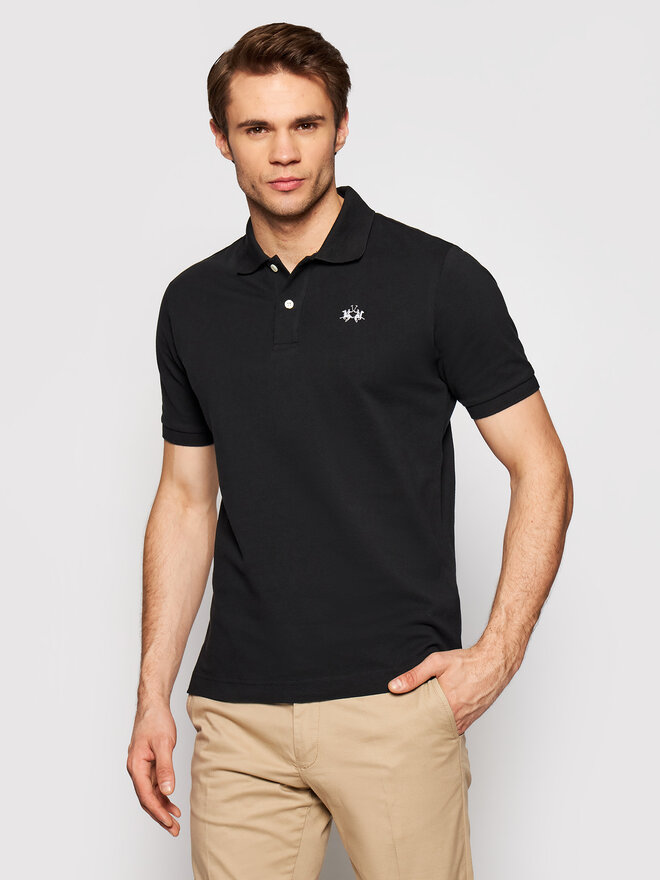 La Martina La Martina Polo BPMP01 PK031 Μαύρο Regular Fit