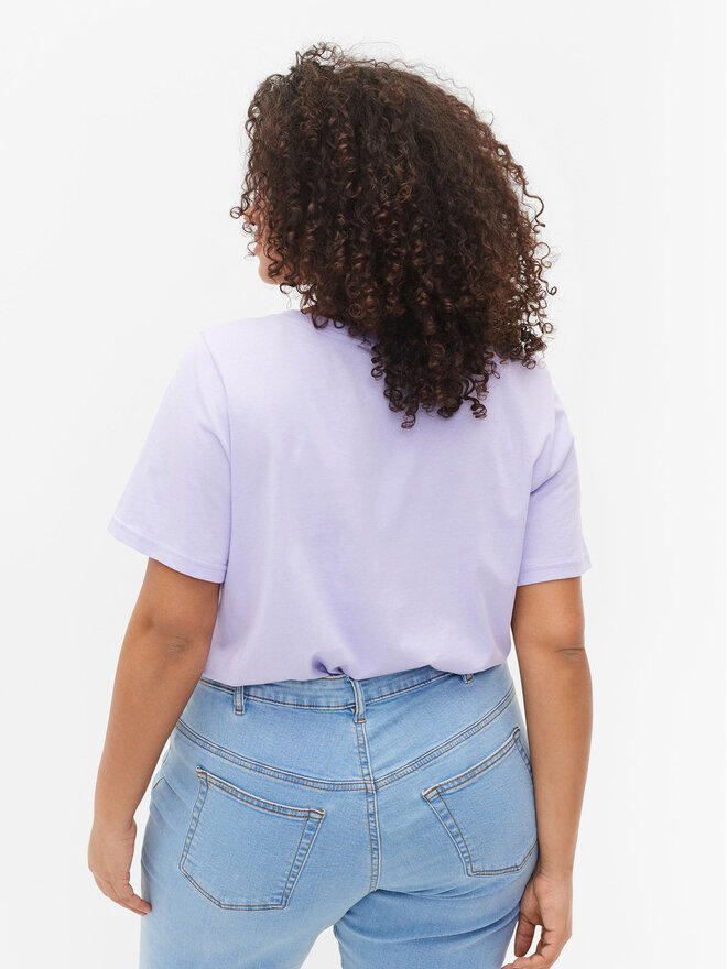 Zizzi Zizzi Camiseta V50224B Violeta Regular Fit