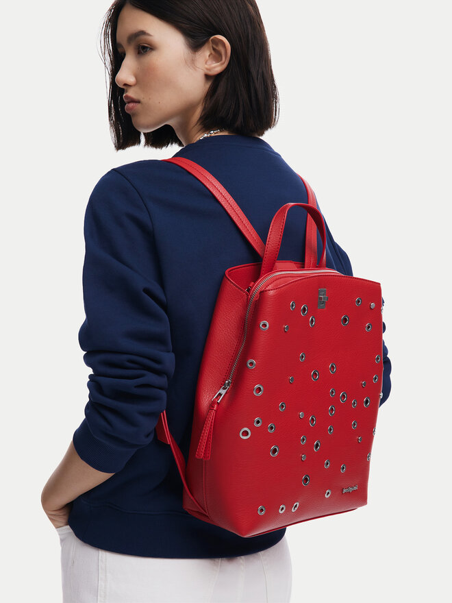 Desigual Plecak Desigual Rebel Sumy Red 25SAKP31 Czerwony