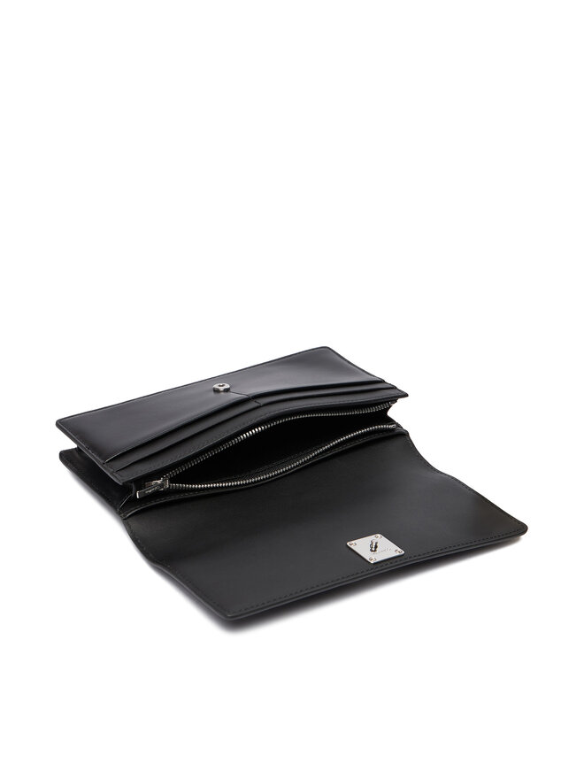 Calvin Klein Denarnica Calvin Klein Emblem Hw Long Bifold LV04F1098G Črna