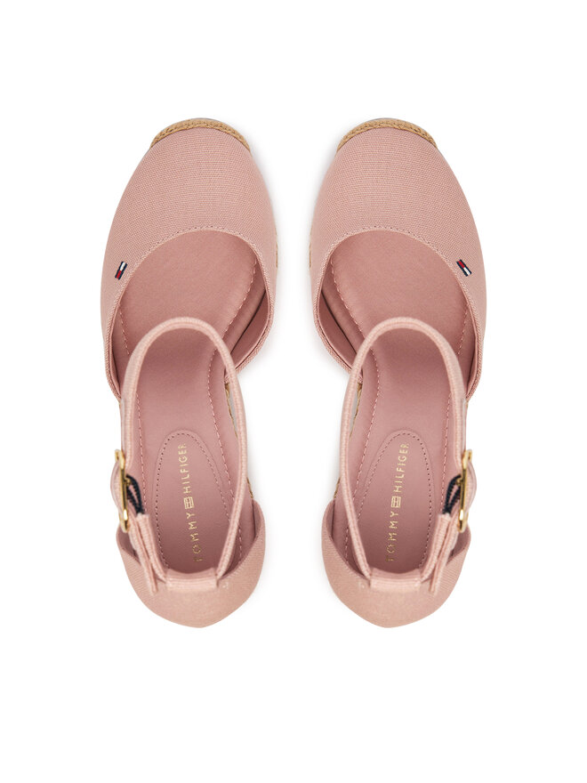 Tommy Hilfiger Espadrilles Tommy Hilfiger Flag High Wedge Espad Closed Toe FW0FW09225 Rosa