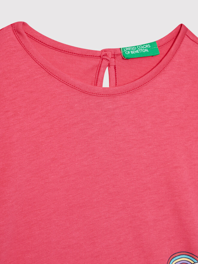 United Colors Of Benetton United Colors Of Benetton T-Shirt 3096G102W Rosa Regular Fit