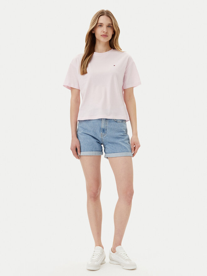 Tommy Hilfiger Tommy Hilfiger Marškinėliai UW0UW05763 Rožinė Regular Fit