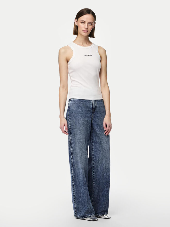 Pieces Pieces Felső Mikka 17152323 Fehér Regular Fit