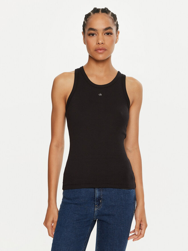 Calvin Klein Calvin Klein Топ Graphic K20K208065 Чорний Slim Fit