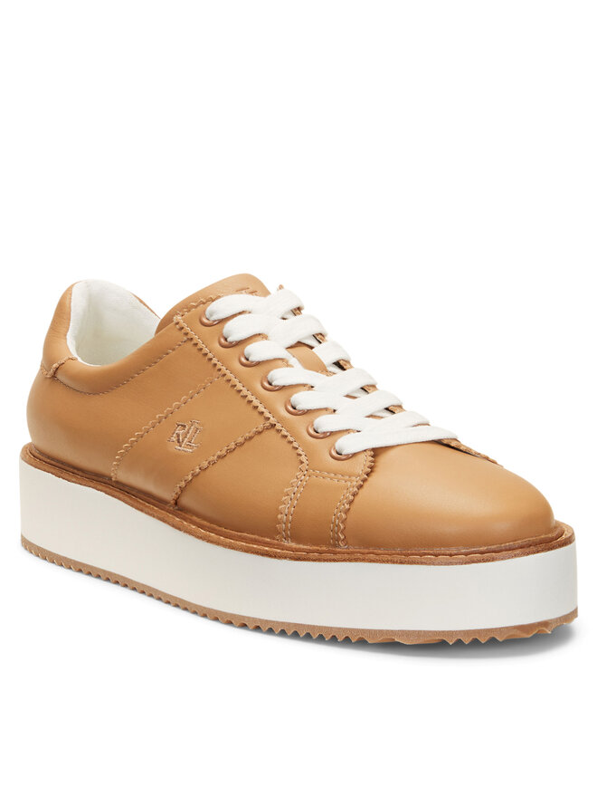 LAUREN RALPH LAUREN Sneakersy Lauren Ralph Lauren Amelia 802943023001 Hnědá