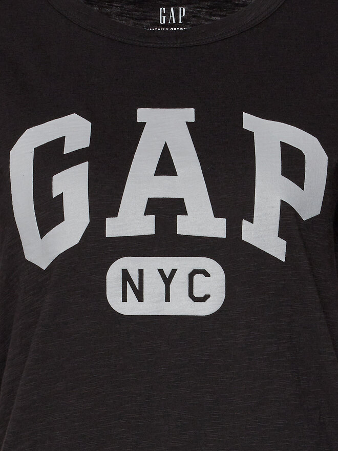 Gap Gap Marškinėliai 871344-05 Juoda Regular Fit